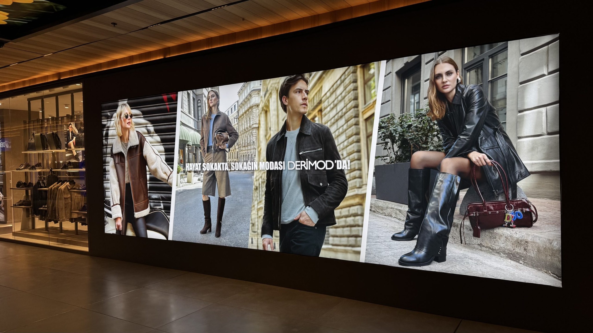 Derimod lightbox duvar uygulaması
